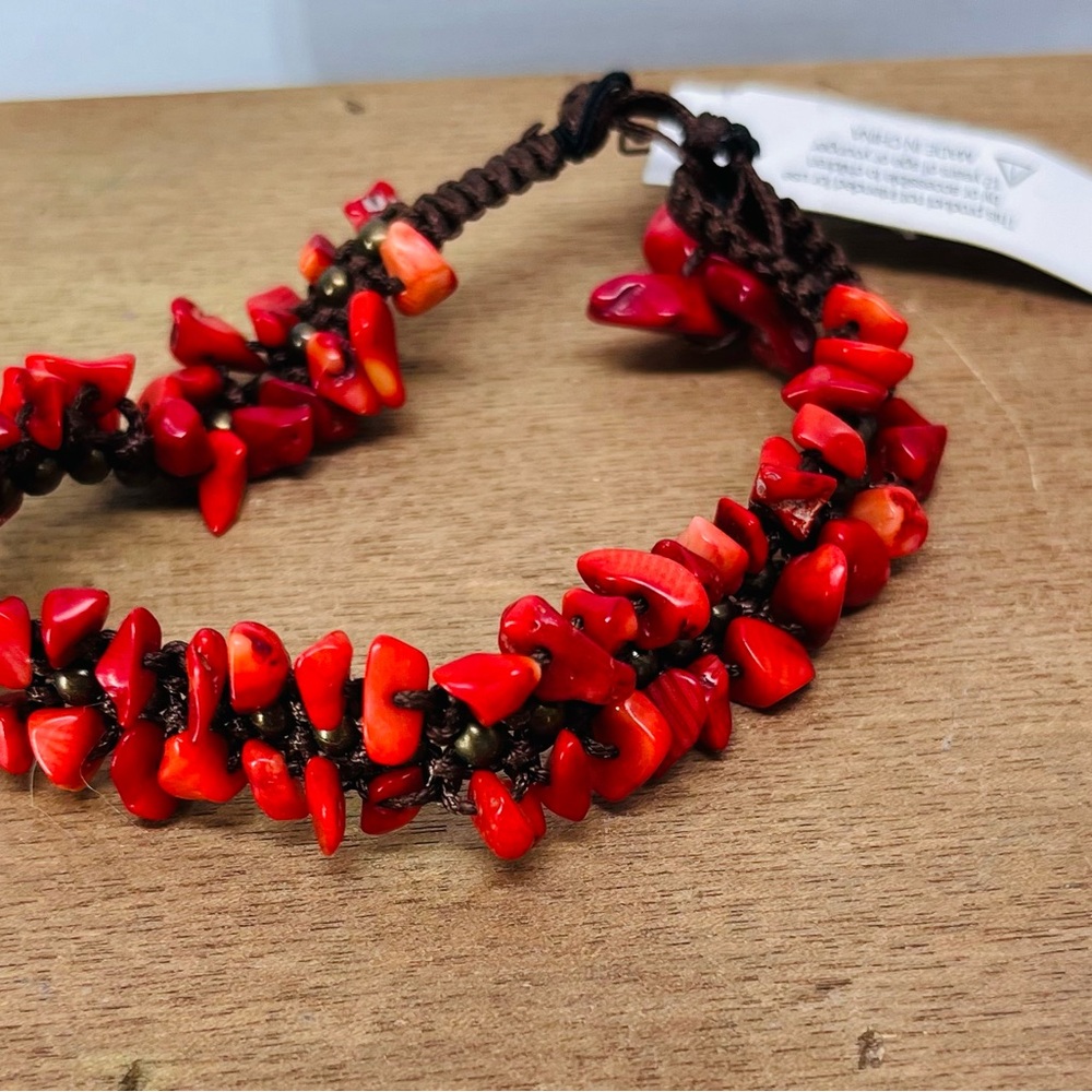 Carolee Vibrant‎ Red Beaded Necklace